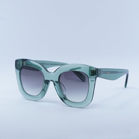 NEW CELINE CL4005FN/S 93B LIGHT GREEN/GRADIENT SMOKE SUNGLASSES